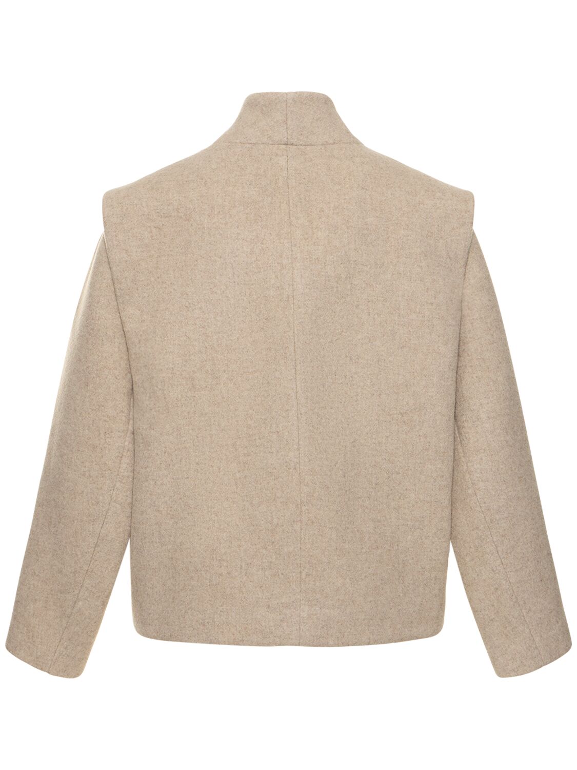 Shop Isabel Marant Drogo Buttoned Wool Blend Jacket In Beige