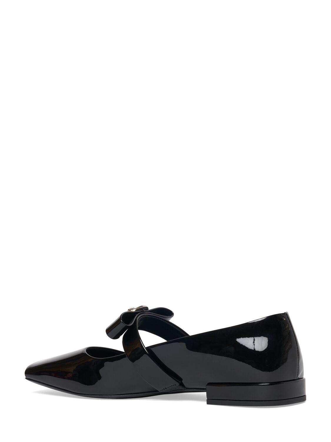 Shop Versace 20mm Patent Leather Flats In Black