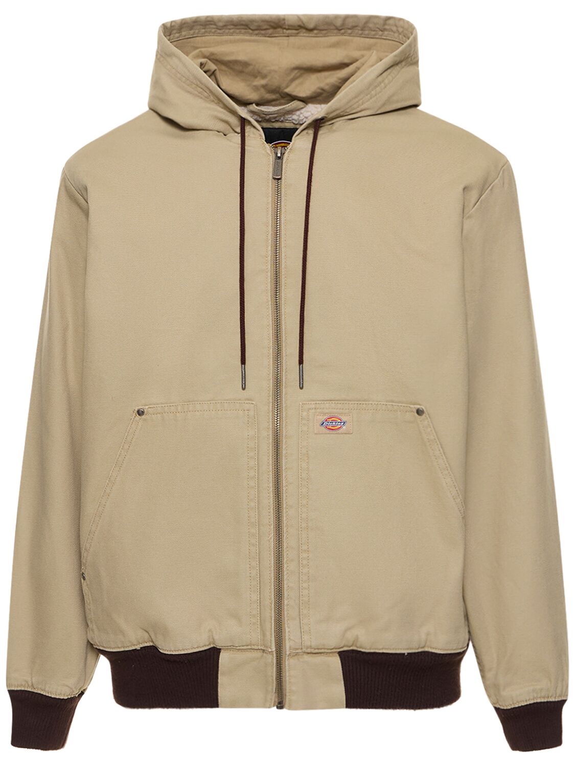 Dickies Hooded Duck Canvas Casual Jacket In Sand