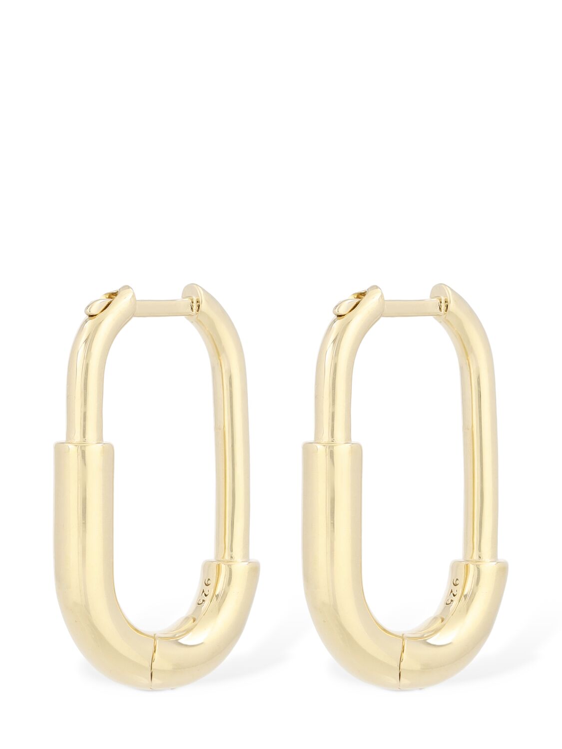 Shop Otiumberg Large Staple Hoop Earrings In 골드