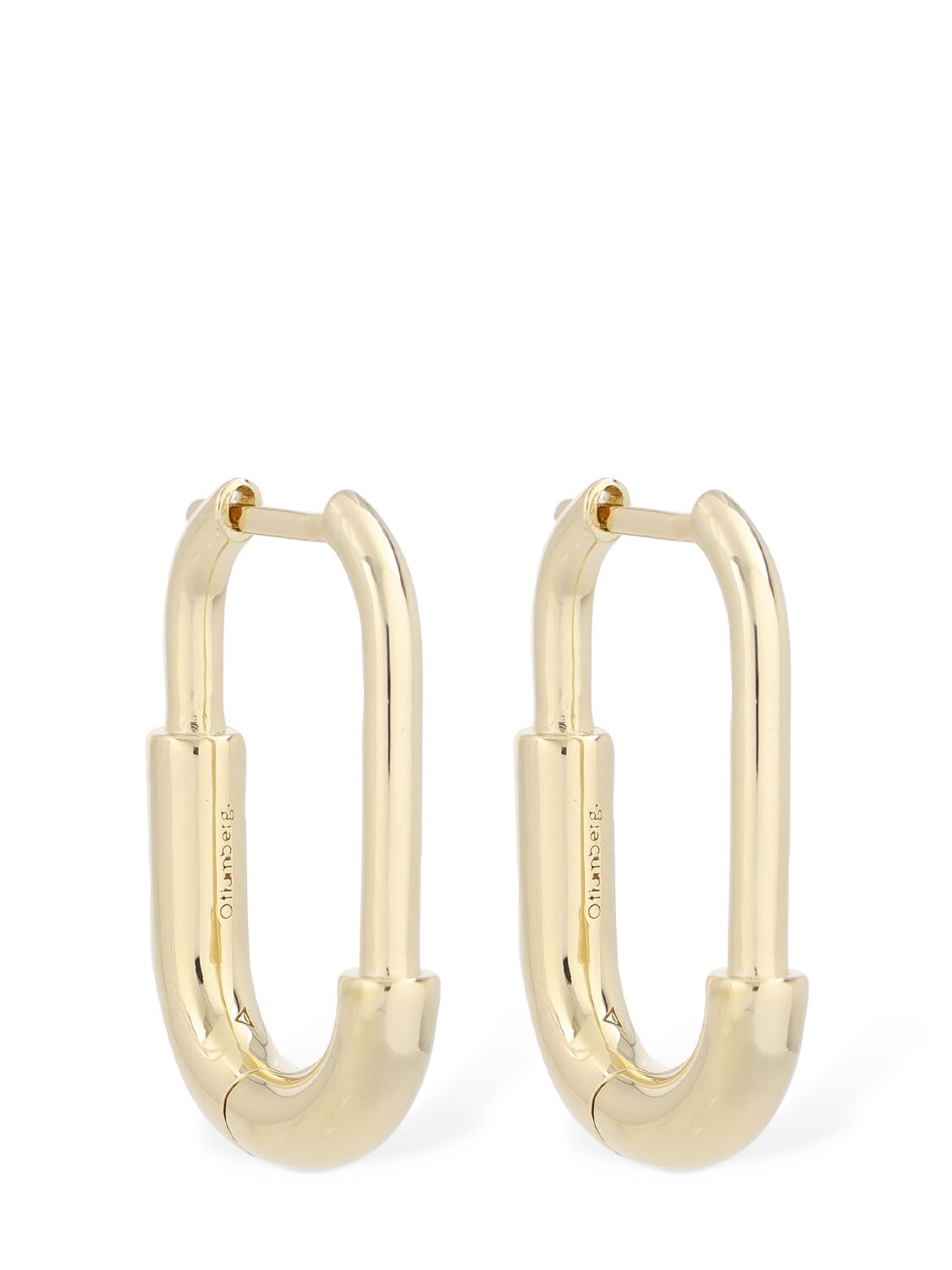 Otiumberg Large Staple Hoop Earrings In 골드
