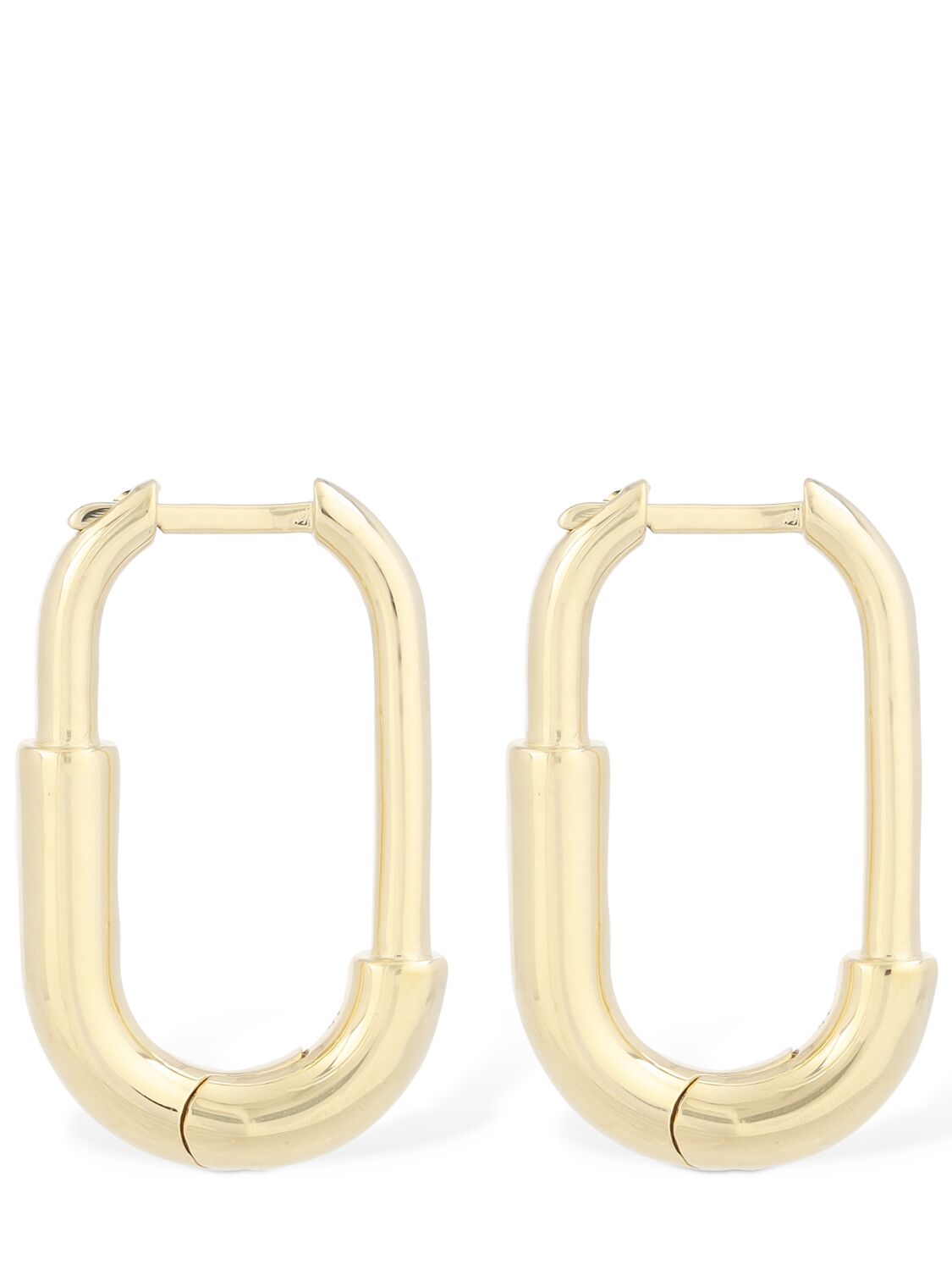 Shop Otiumberg Large Staple Hoop Earrings In 골드