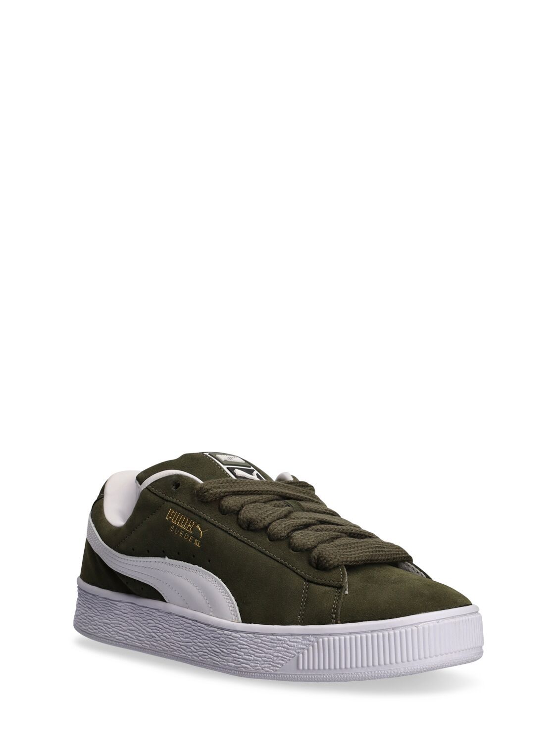 Shop Puma Suede Xl Sneakers In Dark Olive