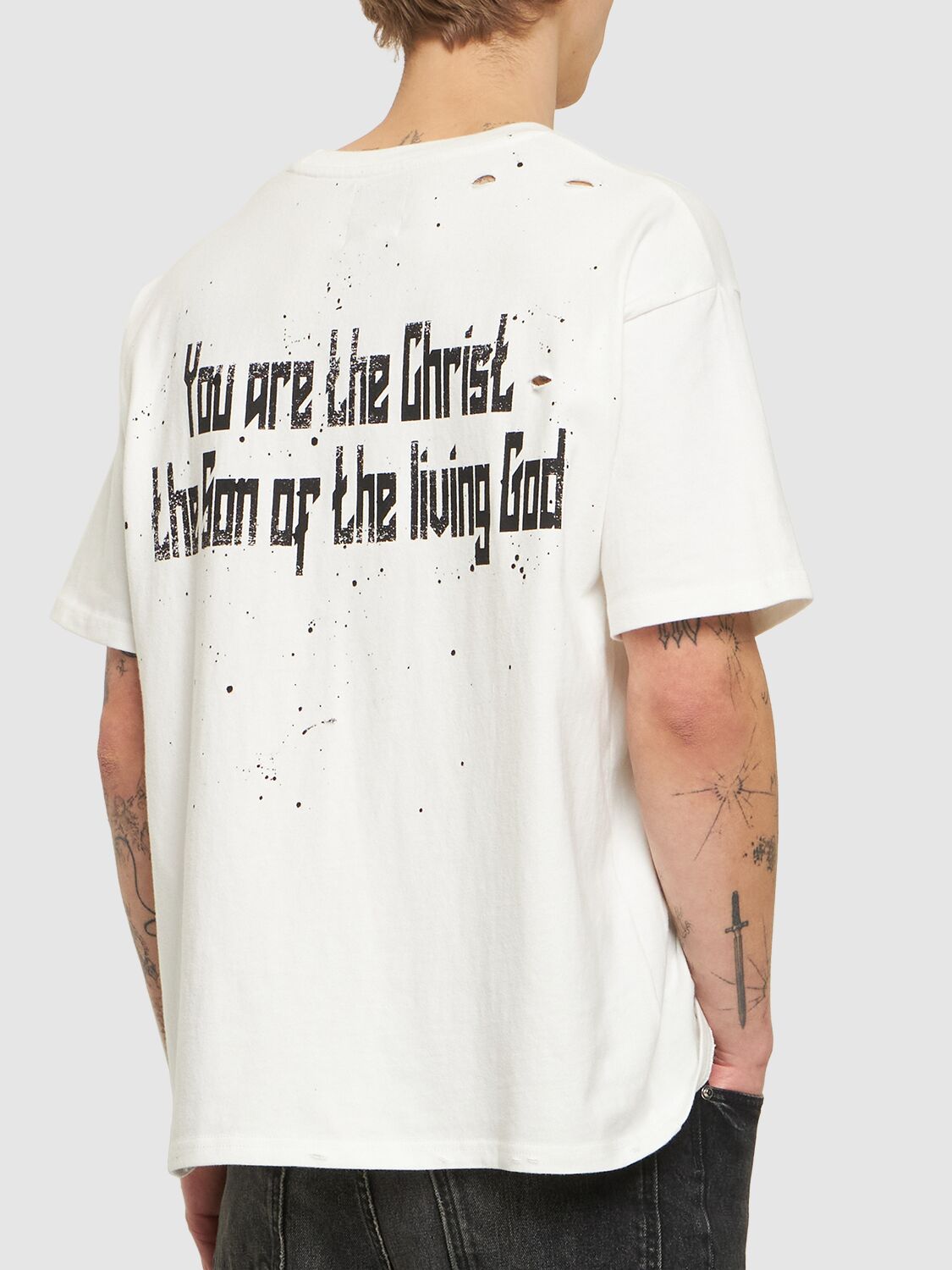 Shop Someit S.o.g. Printed Cotton T-shirt In White