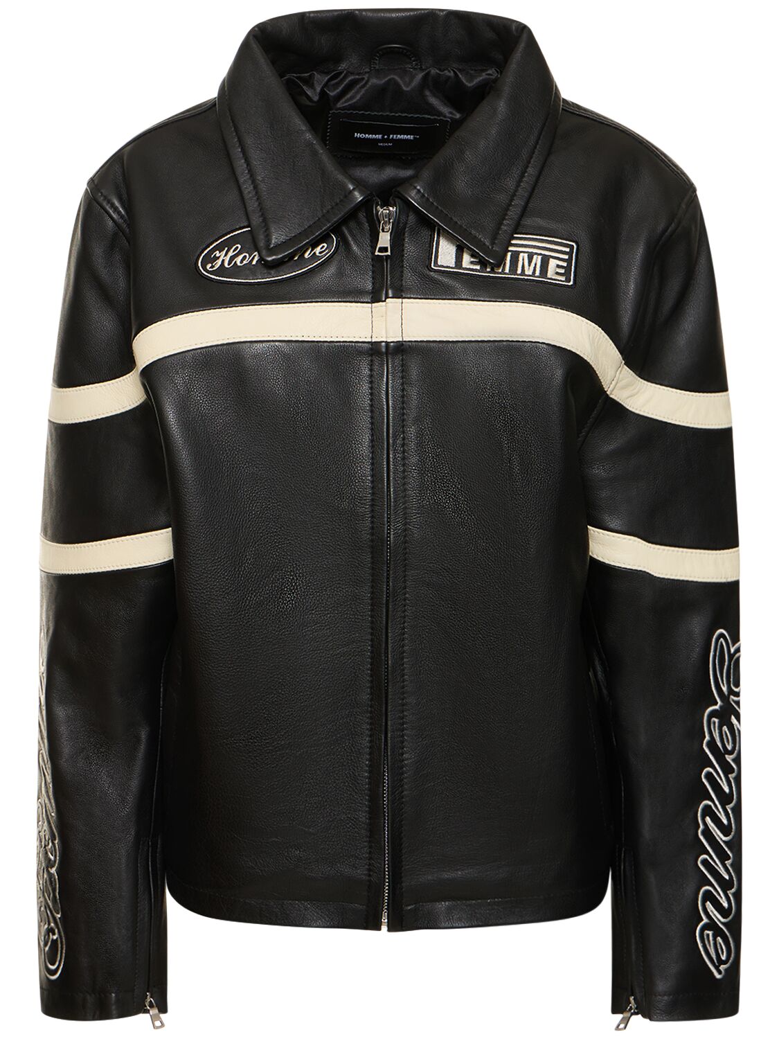 Homme + Femme La Classic Moto Jacket In Black