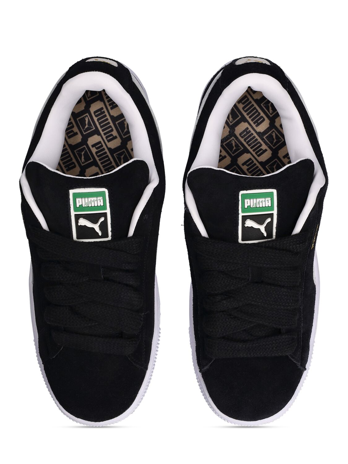 Shop Puma Suede Xl Sneakers In Black,white