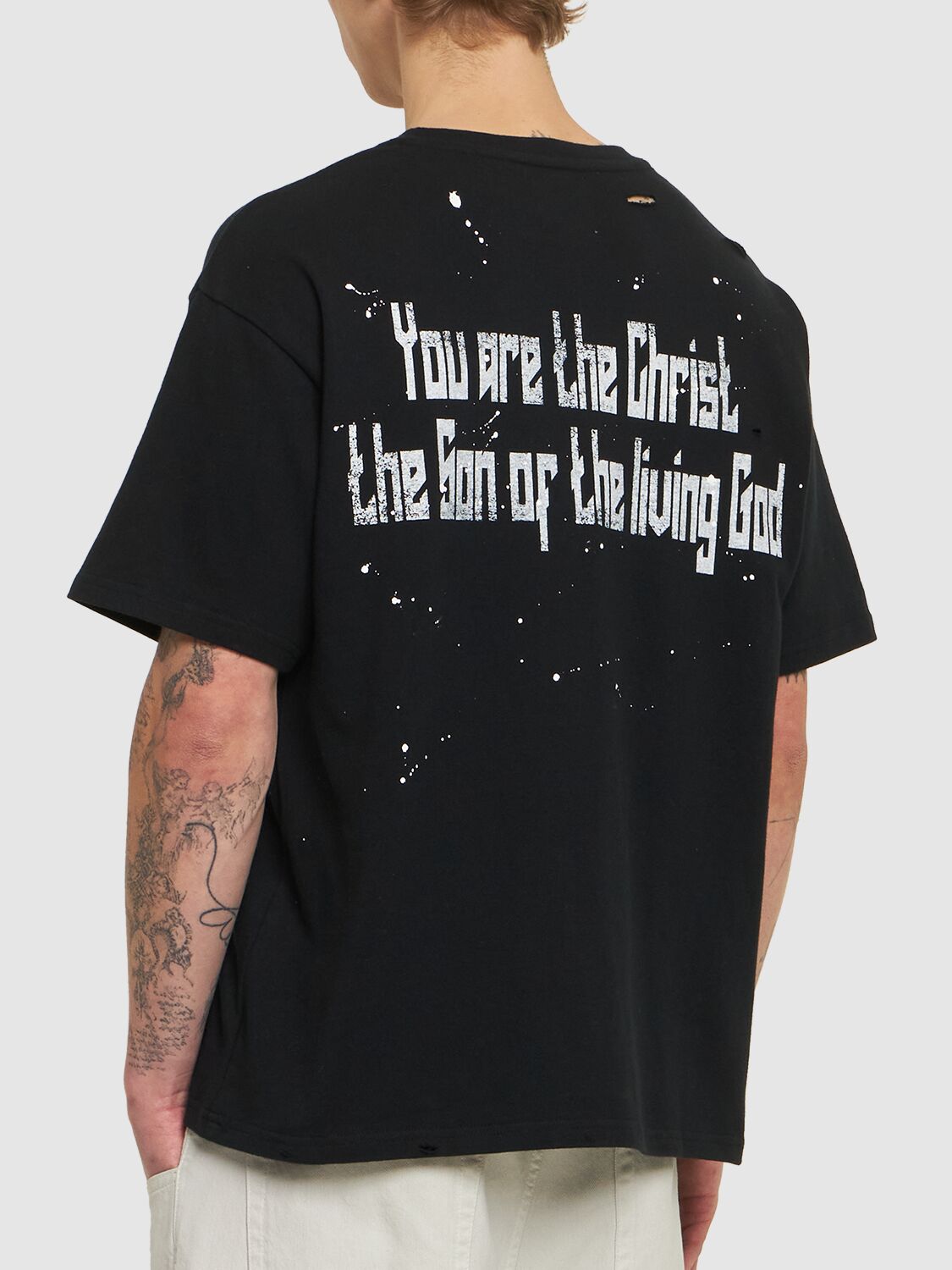 Shop Someit S.o.g. Printed Cotton T-shirt In Black