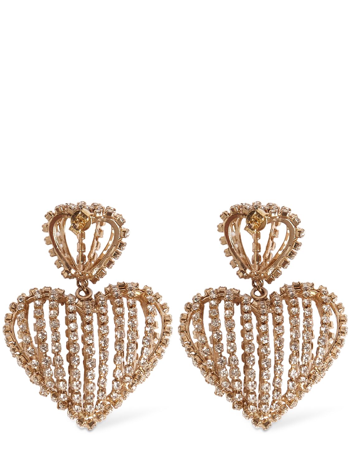 Rosantica Battito Crystal Drop Earrings In Gold