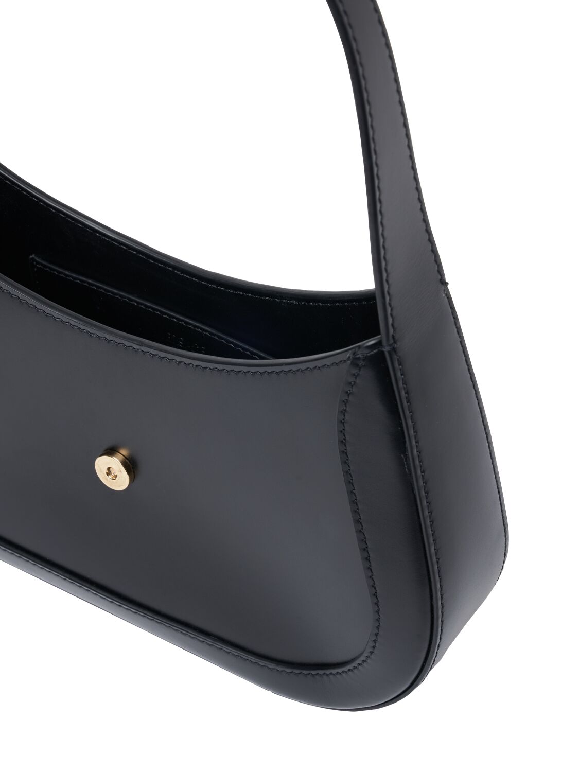 Shop Versace Small Hobo Leather Bag In Black