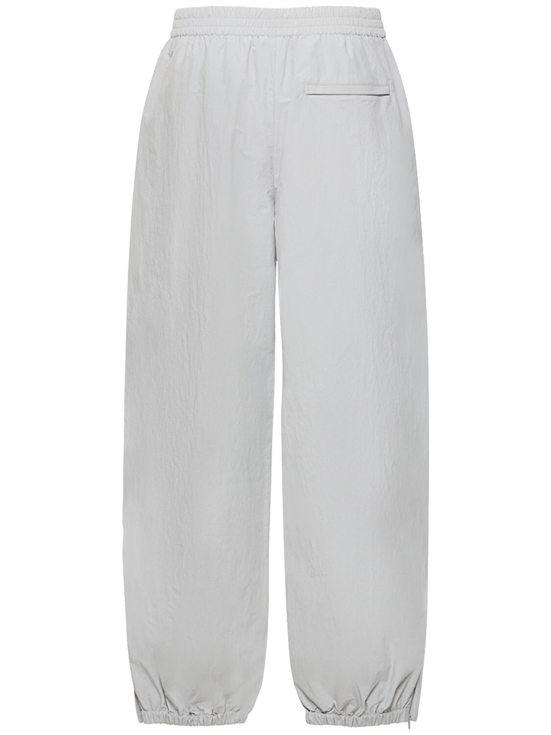 Shop Alexander Wang Nylon Sweatpants W/ Elastic Trim In Grey