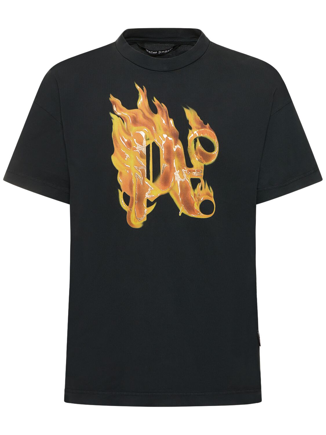 Image of Burning Monogram Cotton T-shirt