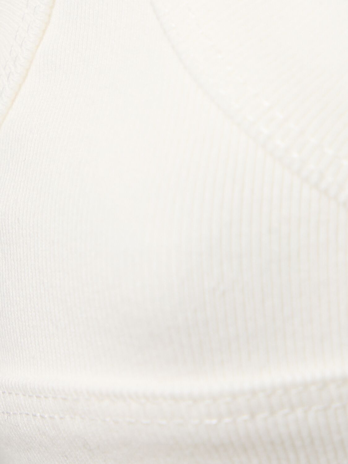 Shop Alexander Wang Pull On Cotton Blend Triangle Bra In White