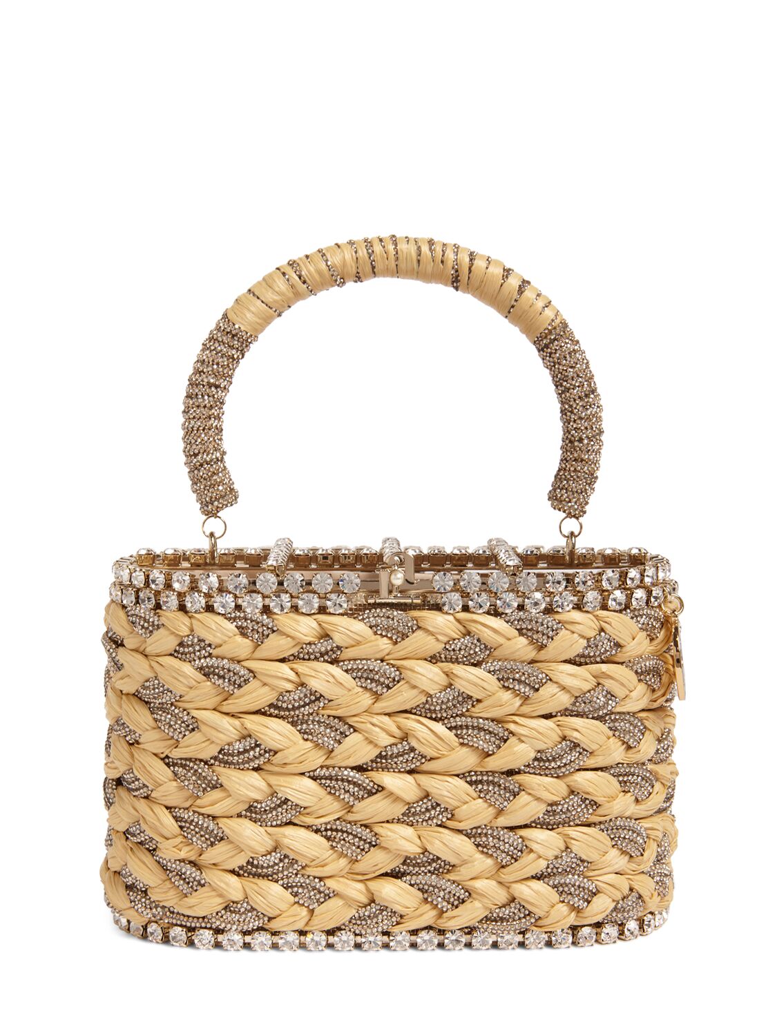 Rosantica Holli Lula Embroidered Top Handle Bag In Gold
