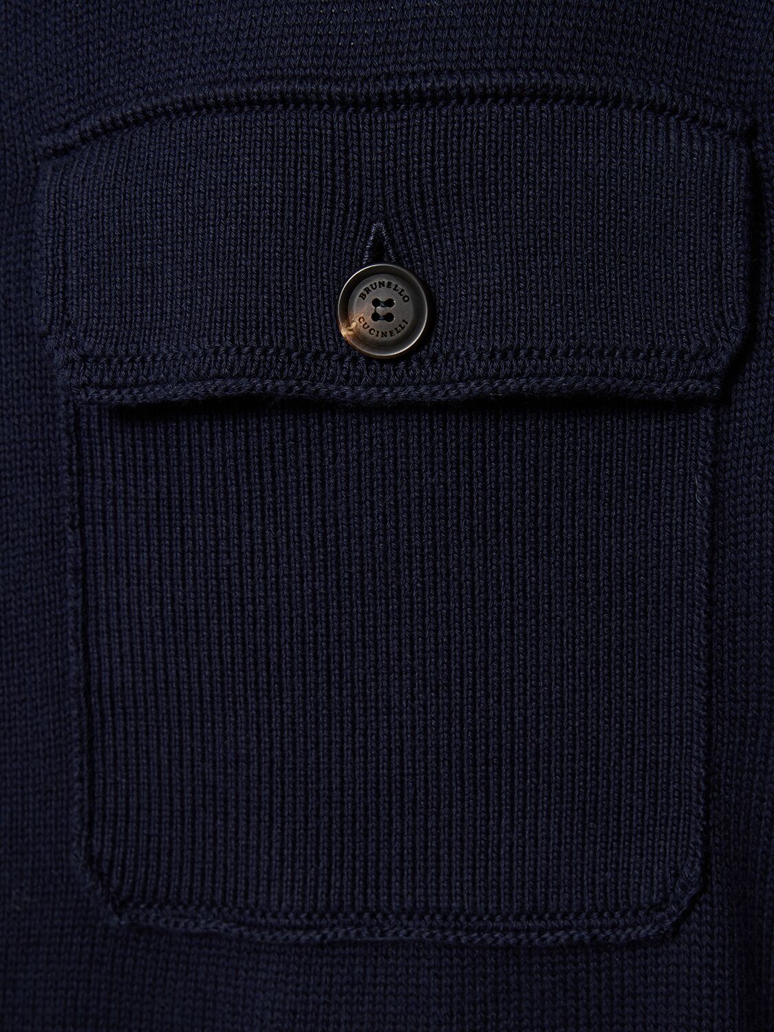 Shop Brunello Cucinelli Cotton Overshirt Cardigan In Navy