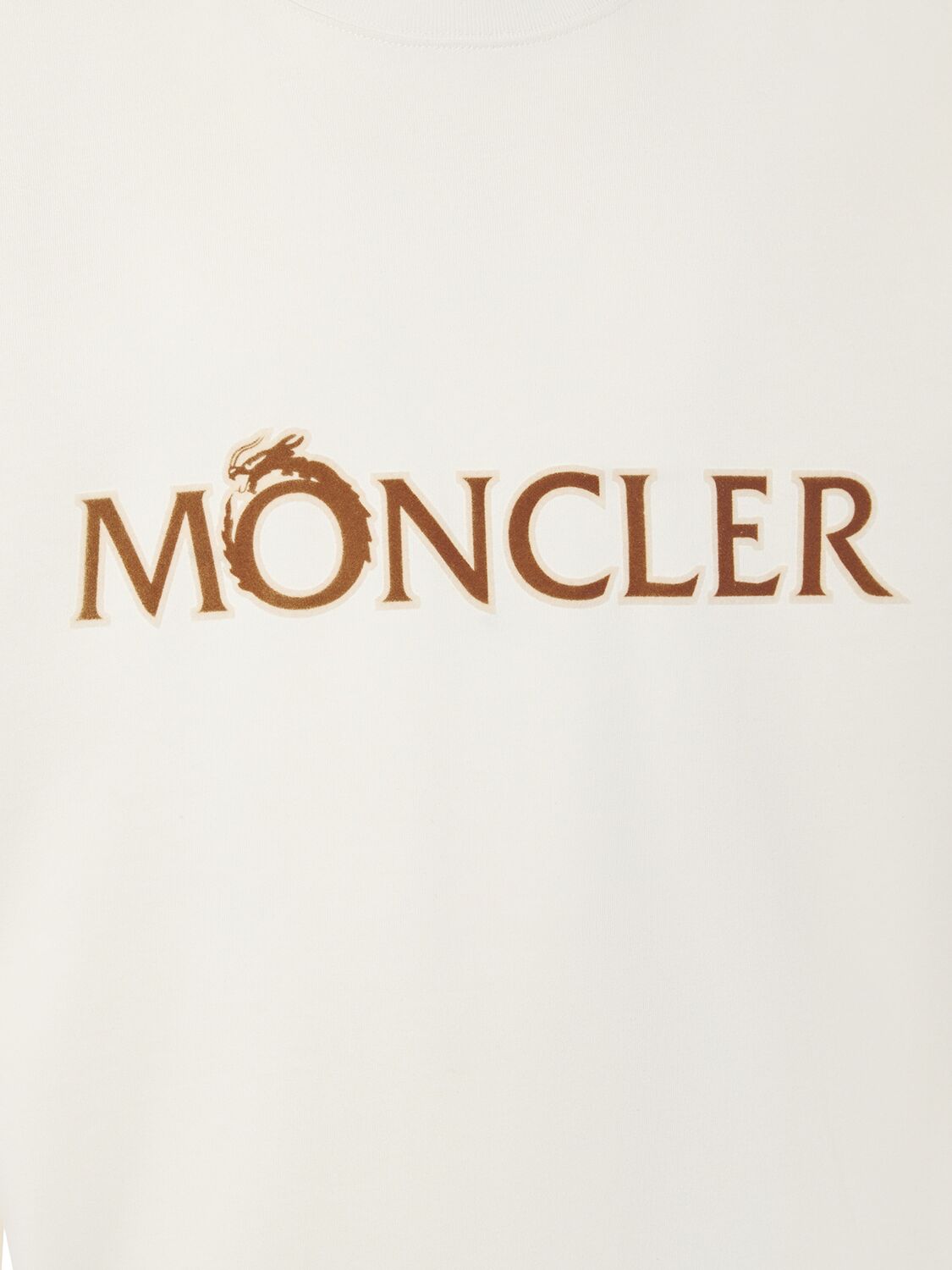 Shop Moncler Cny Long Sleeve Cotton T-shirt In White