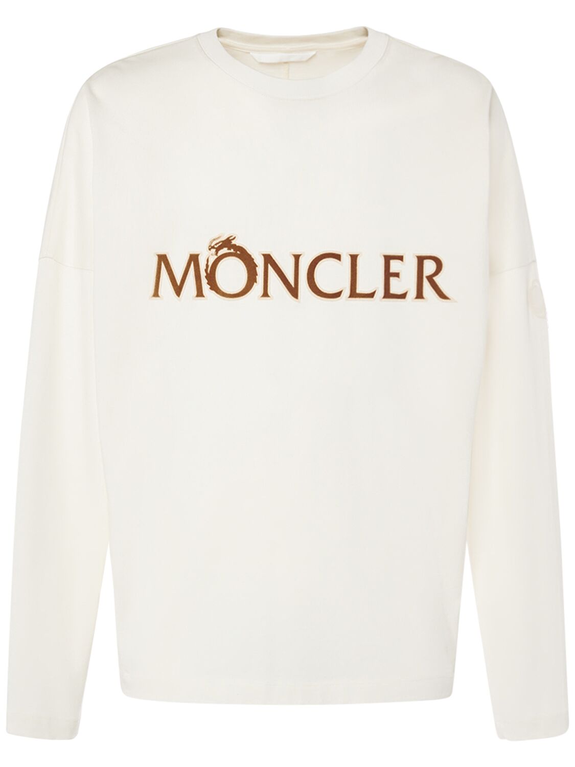 Moncler Cny Long Sleeve Cotton T-shirt In White