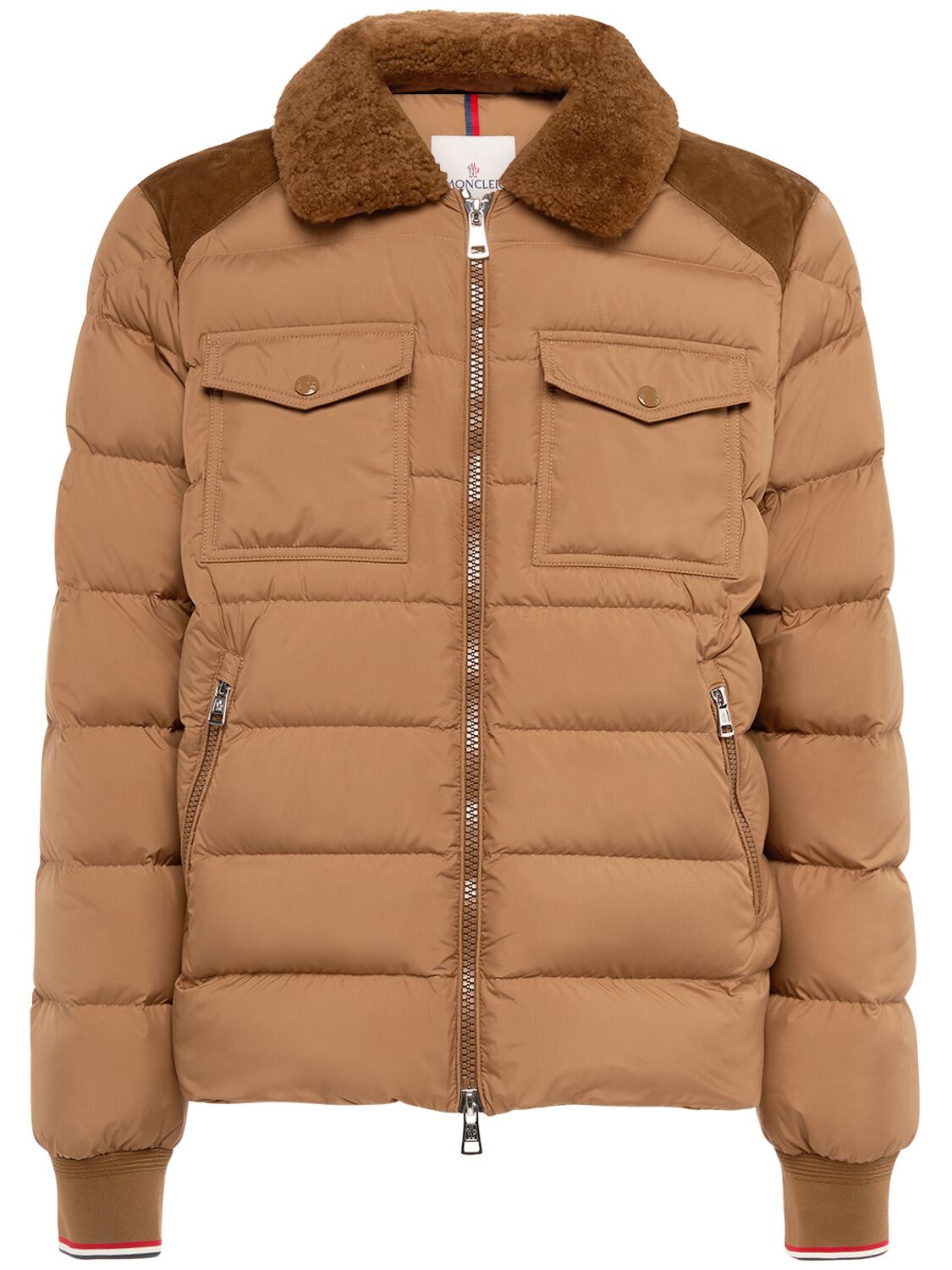 Moncler Light Weight Tech Down Jacket In Brown