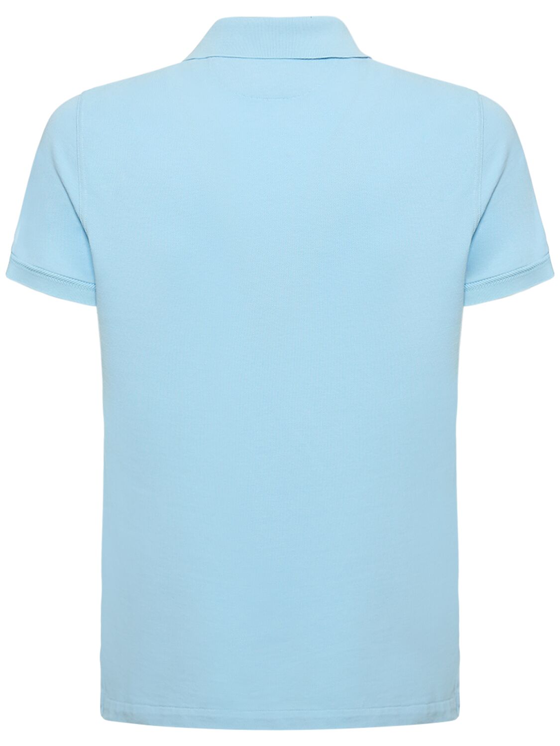 Shop Tom Ford Tennis S/s Piquet Polo In Pale Sky