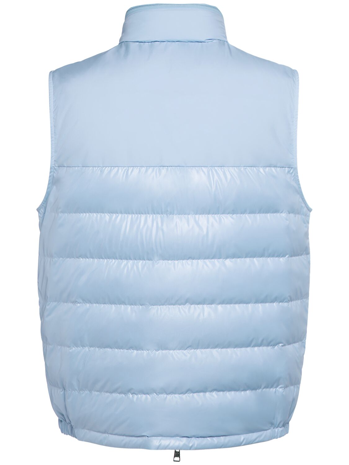 Shop Moncler Cerces Tech Down Vest In Blue