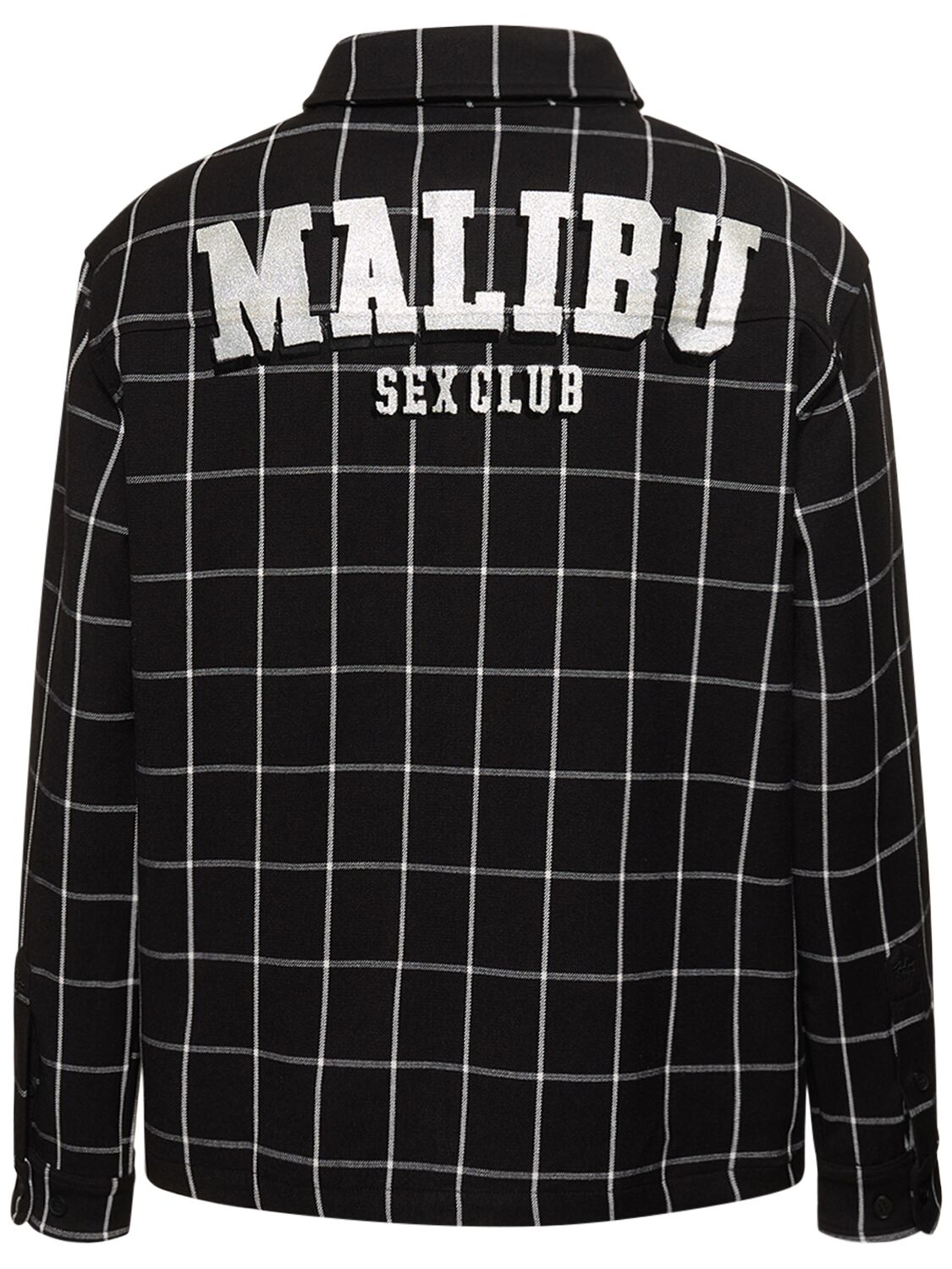 Shop Homme + Femme La Sex Club Flannel Shirt In Black