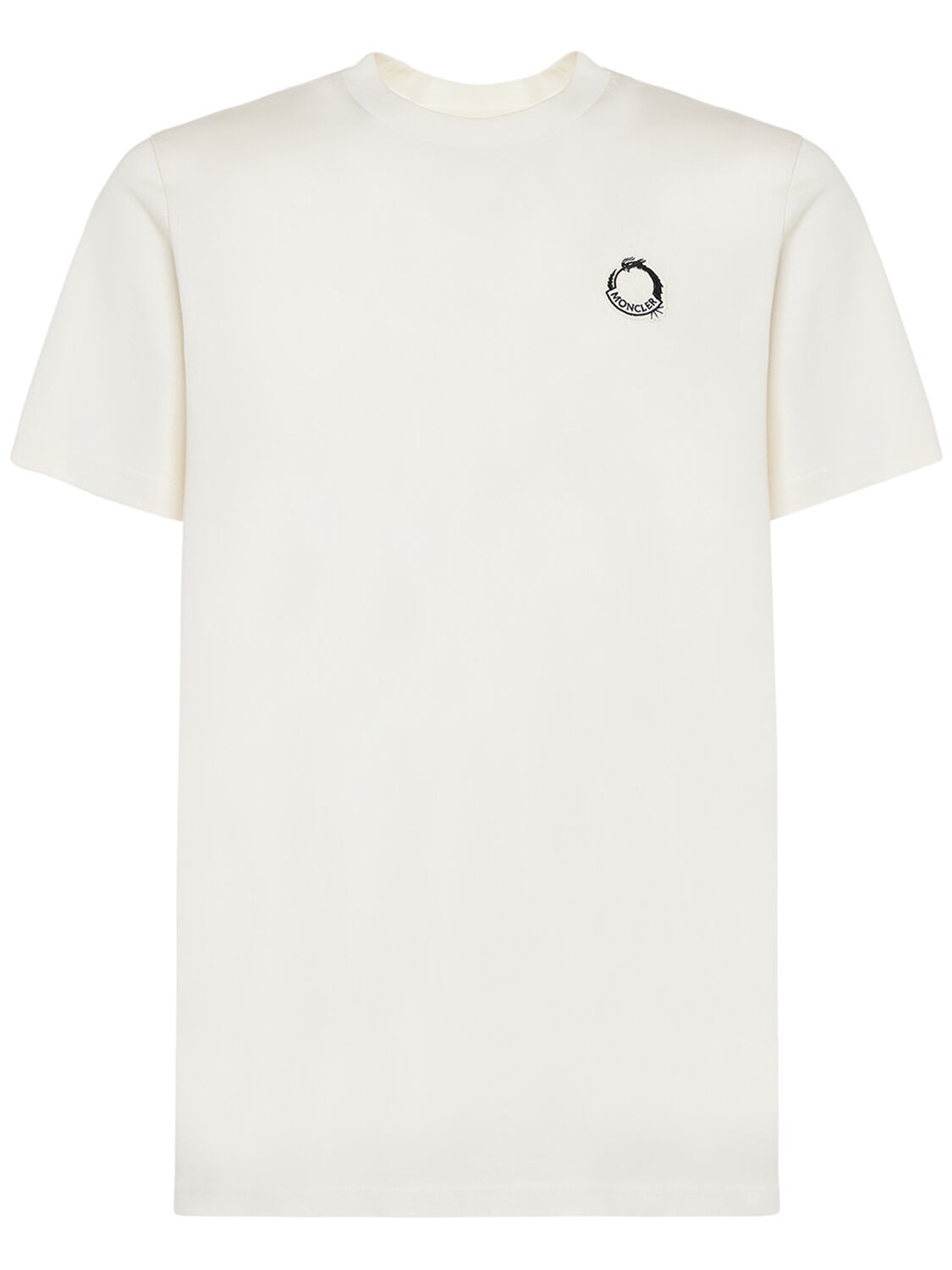 Moncler Cny Cotton Piquet Polo Shirt In White