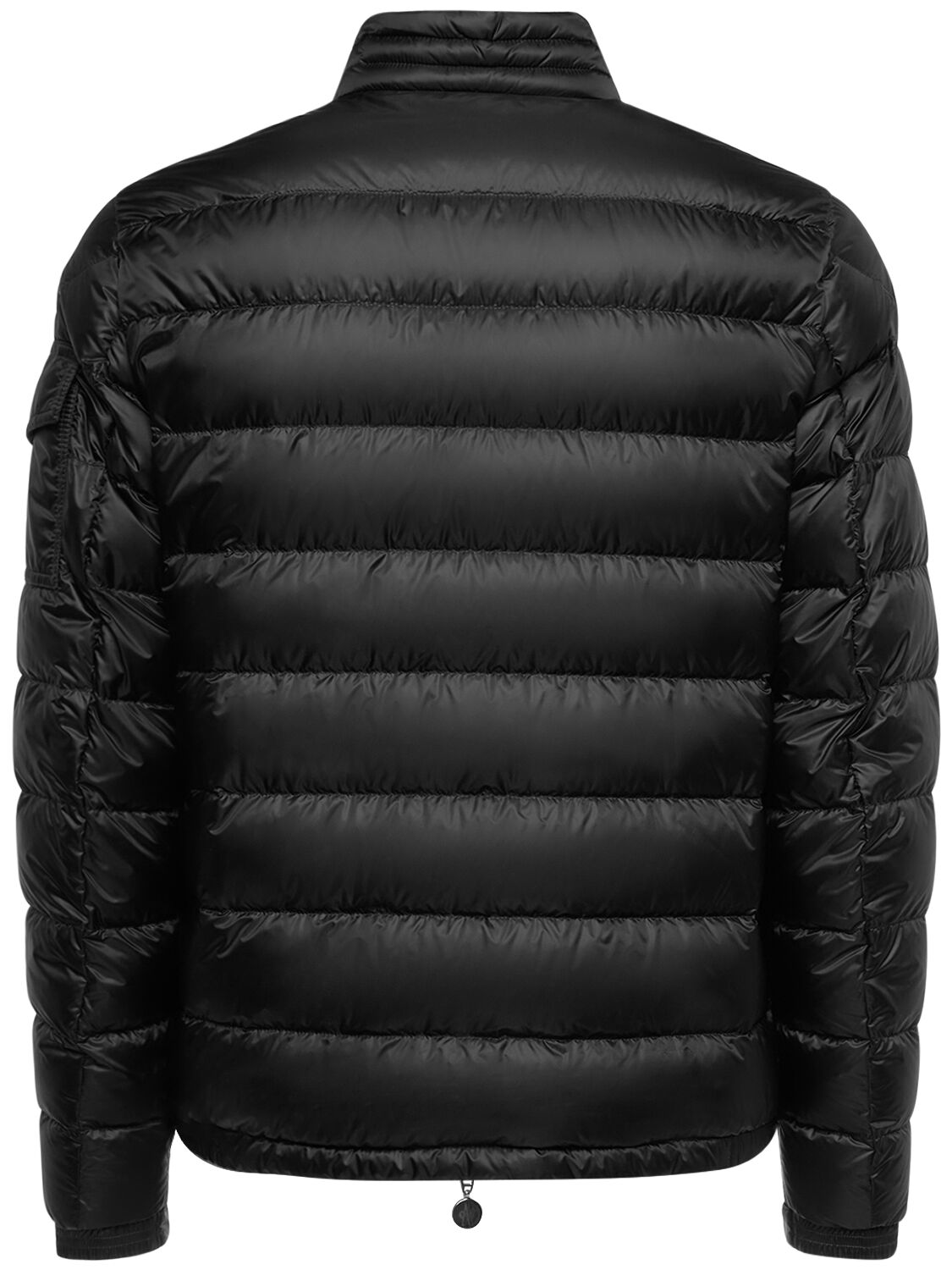 Shop Moncler Agay Short Nylon Down Jacket In Black