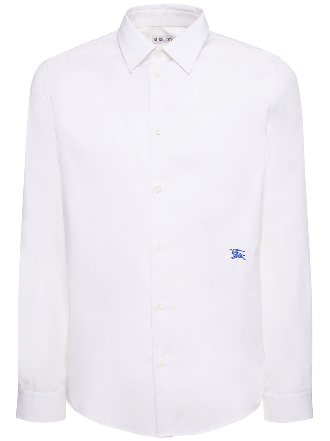 Burberry Baumwollhemd Mit Logo In White