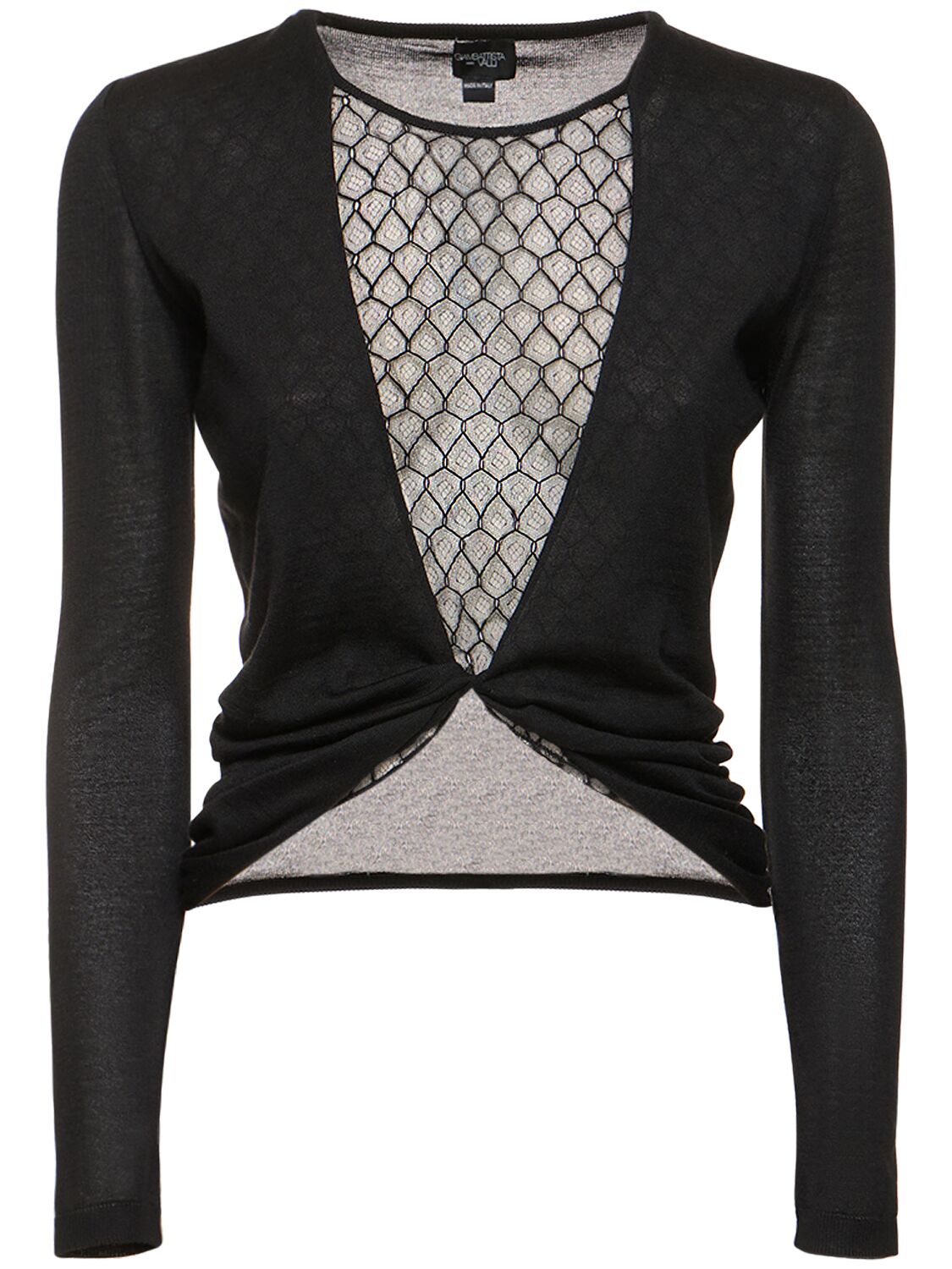 Image of Cashmere & Silk Knit Long Sleeve Top