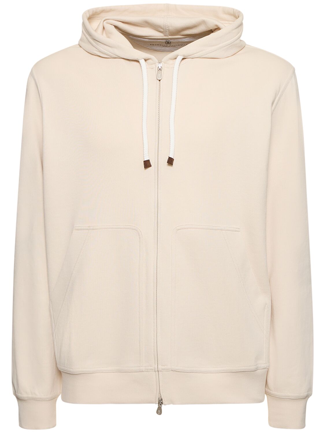 Image of Cotton Blend Zipped Hoodie
