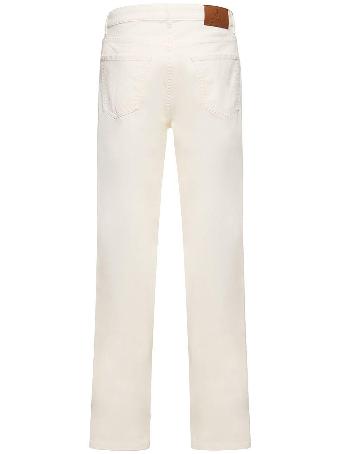 Brunello Cucinelli Straight-cut Trousers With Multiple Pockets In Neve