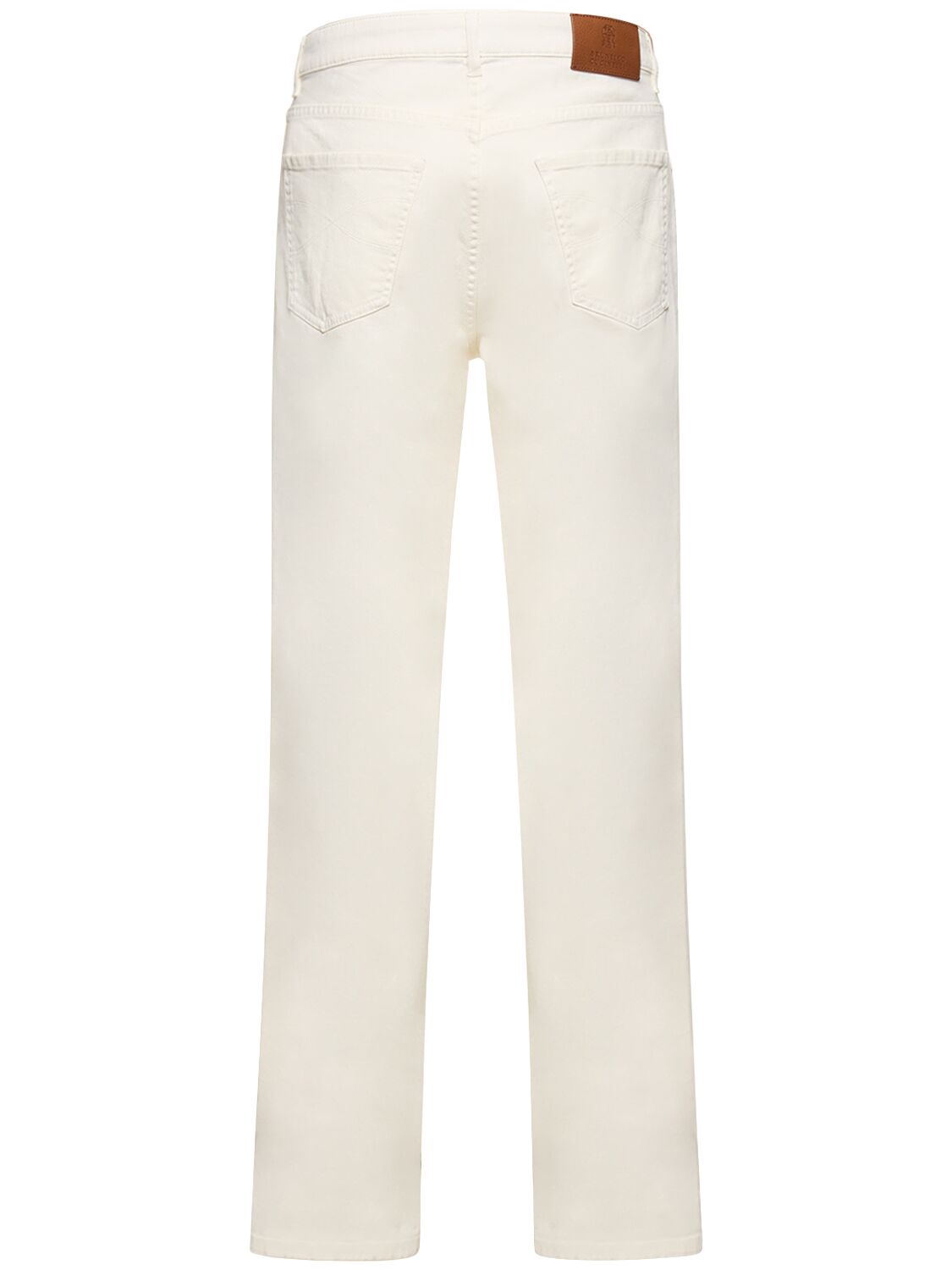 Shop Brunello Cucinelli Denim Bull Pants In Neve