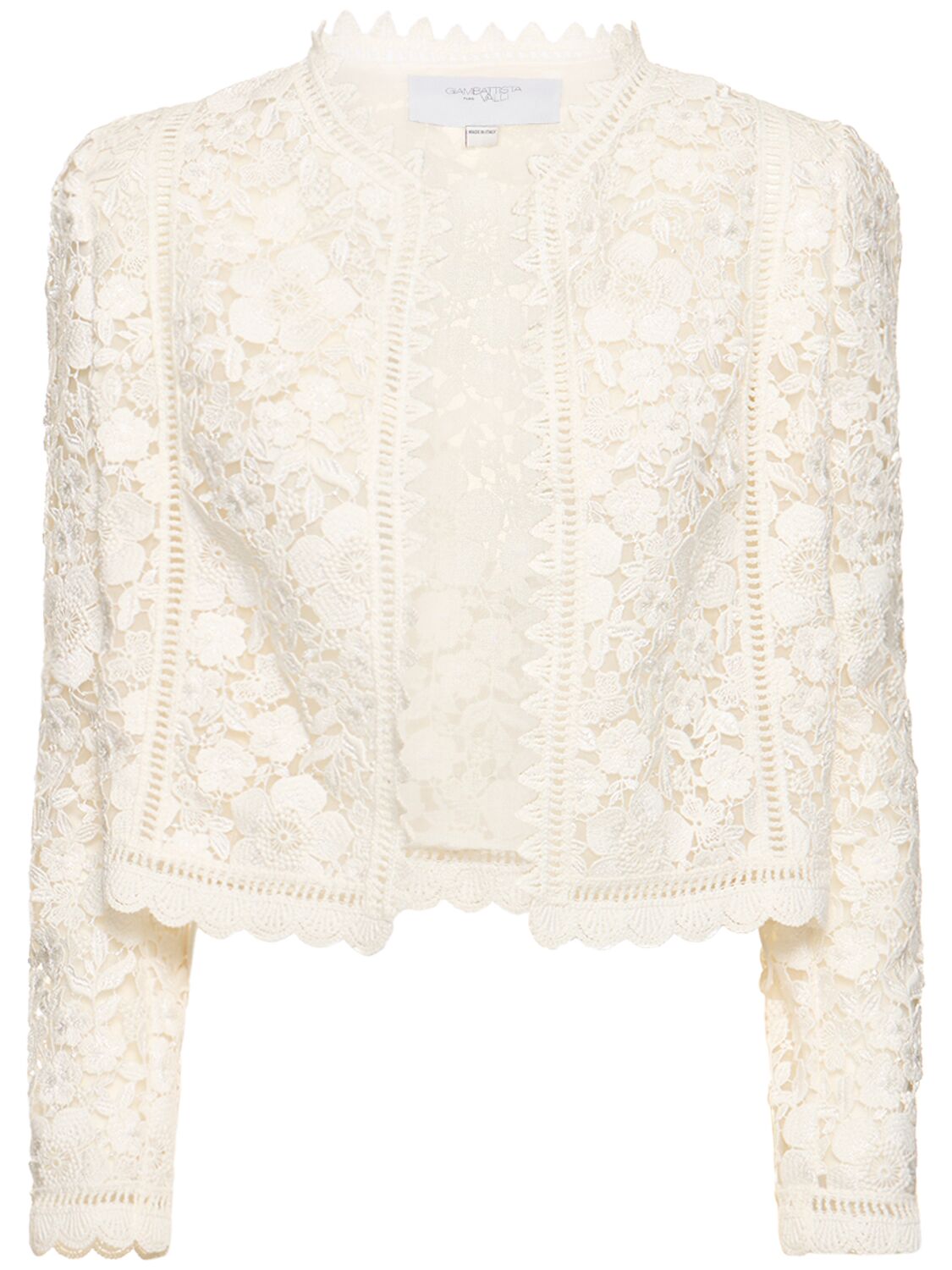 Image of Flower Macramé Cotton Jacket