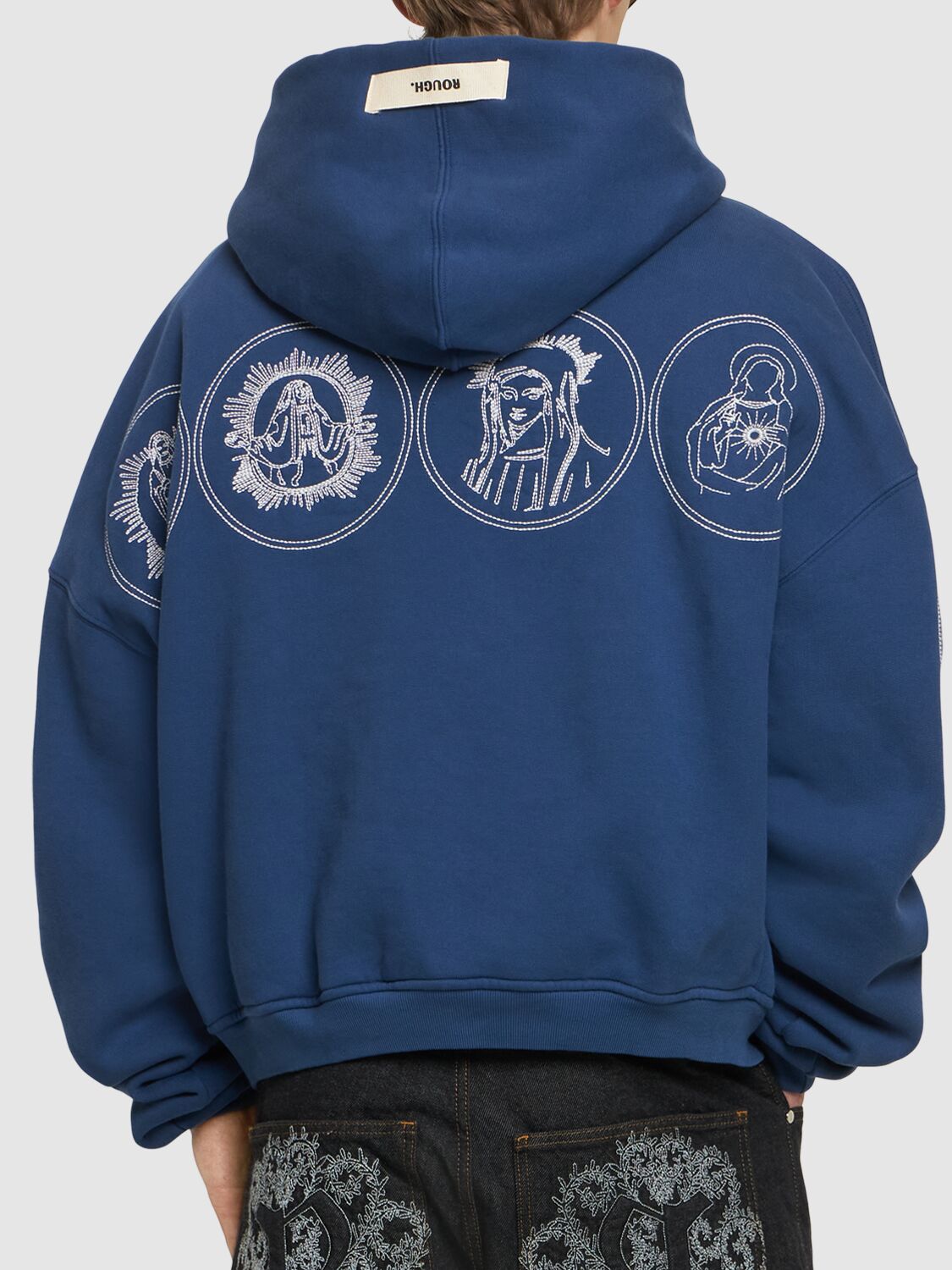 Shop Rough Holy Hoodie In Blue