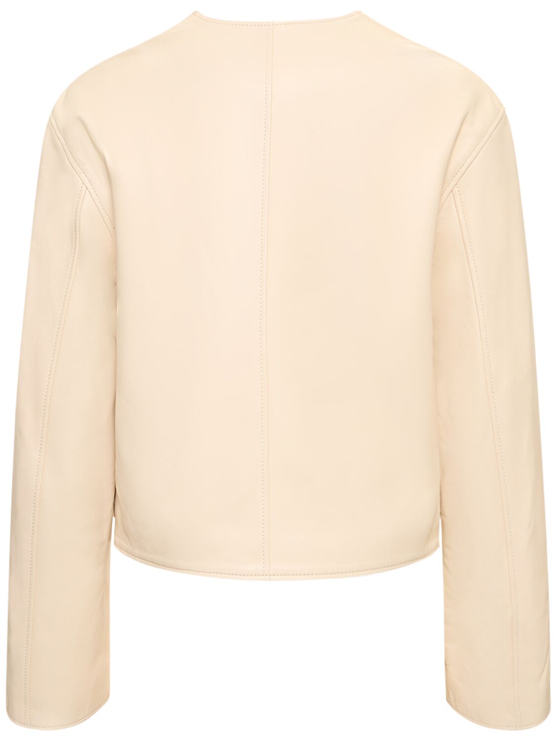 Shop Loulou Studio Brize Leather Jacket In Weiss