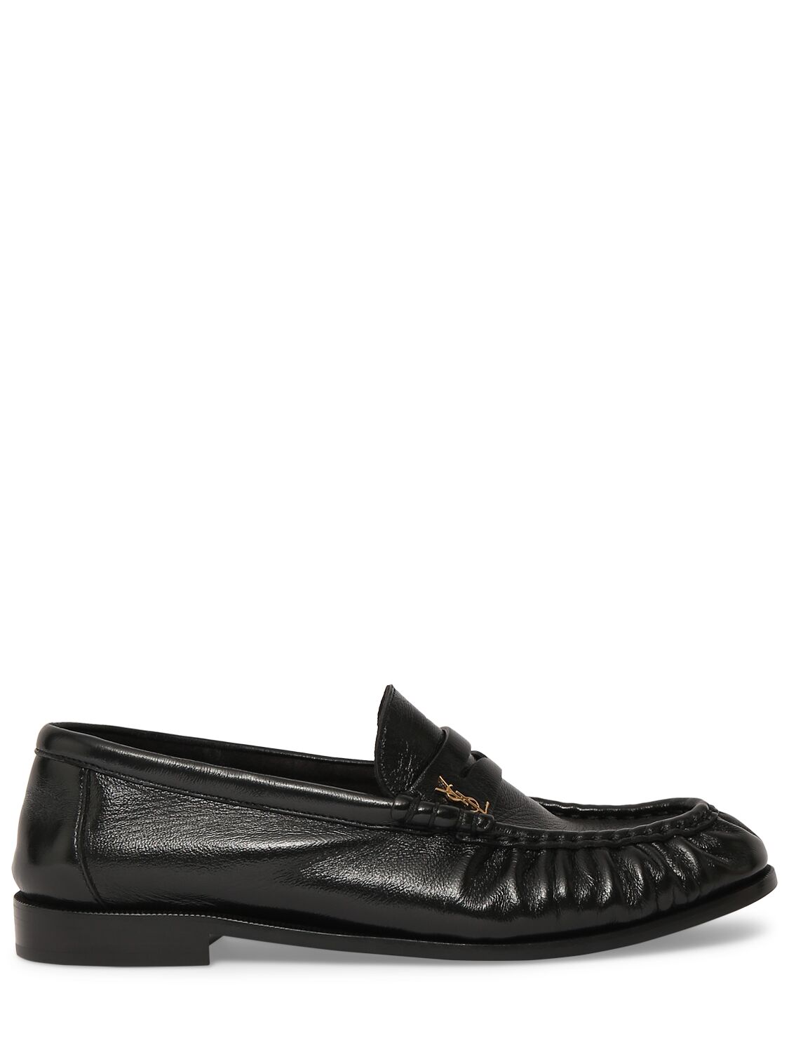 Shop Saint Laurent 15mm Le Loafer Leather Loafers In Black