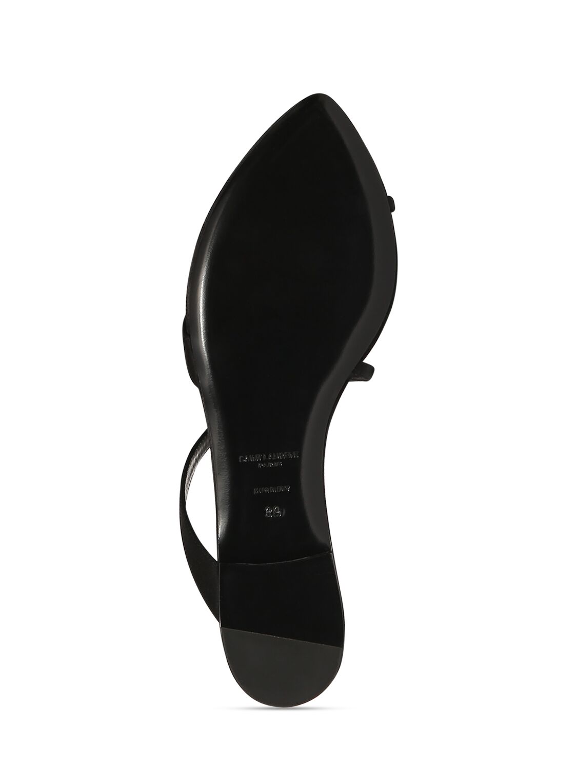 Shop Saint Laurent 5mm Tanger Crepe Satin Flat Sandals In Black