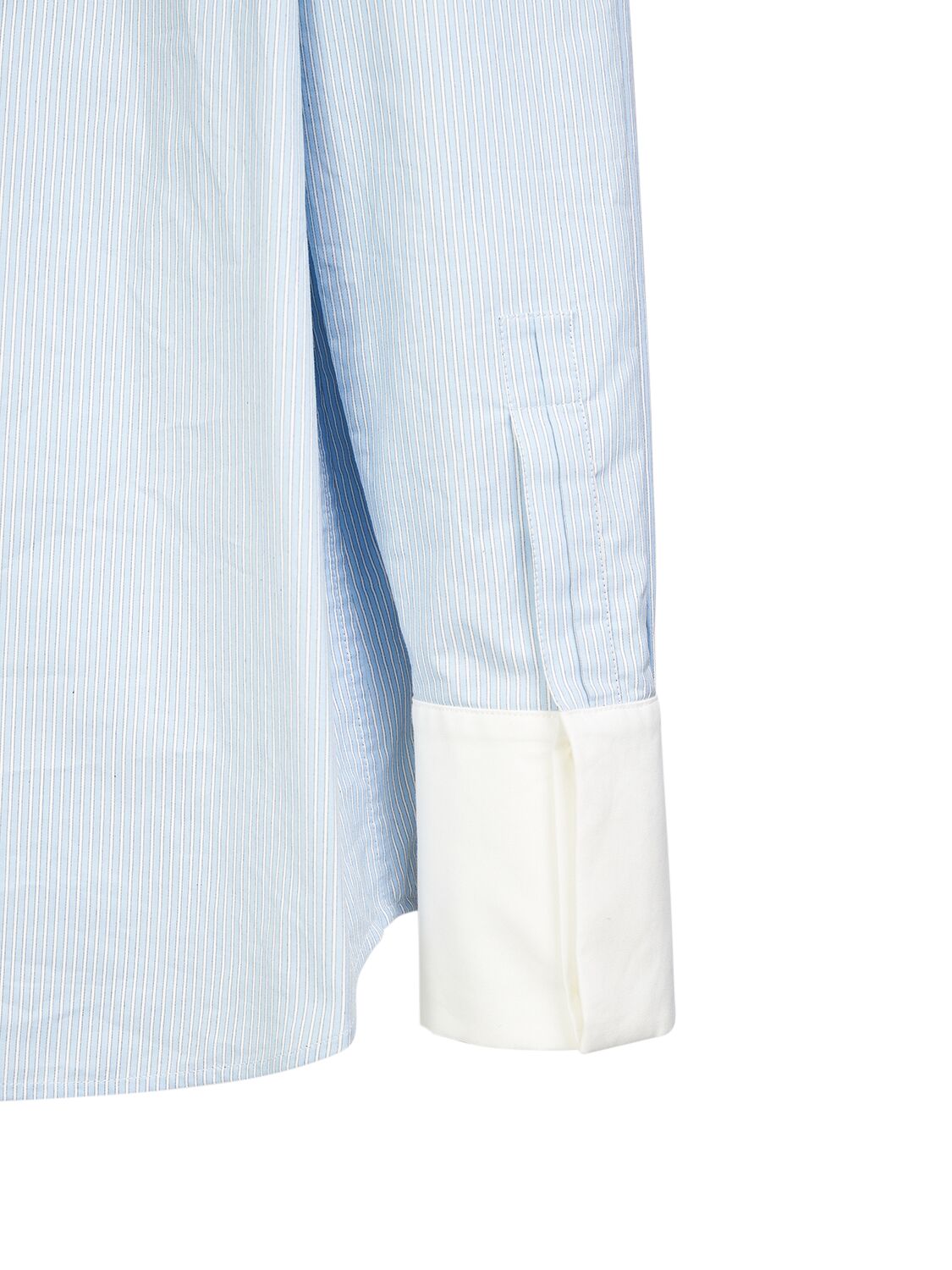 Shop Saint Laurent Cotton Shirt In Blue,white