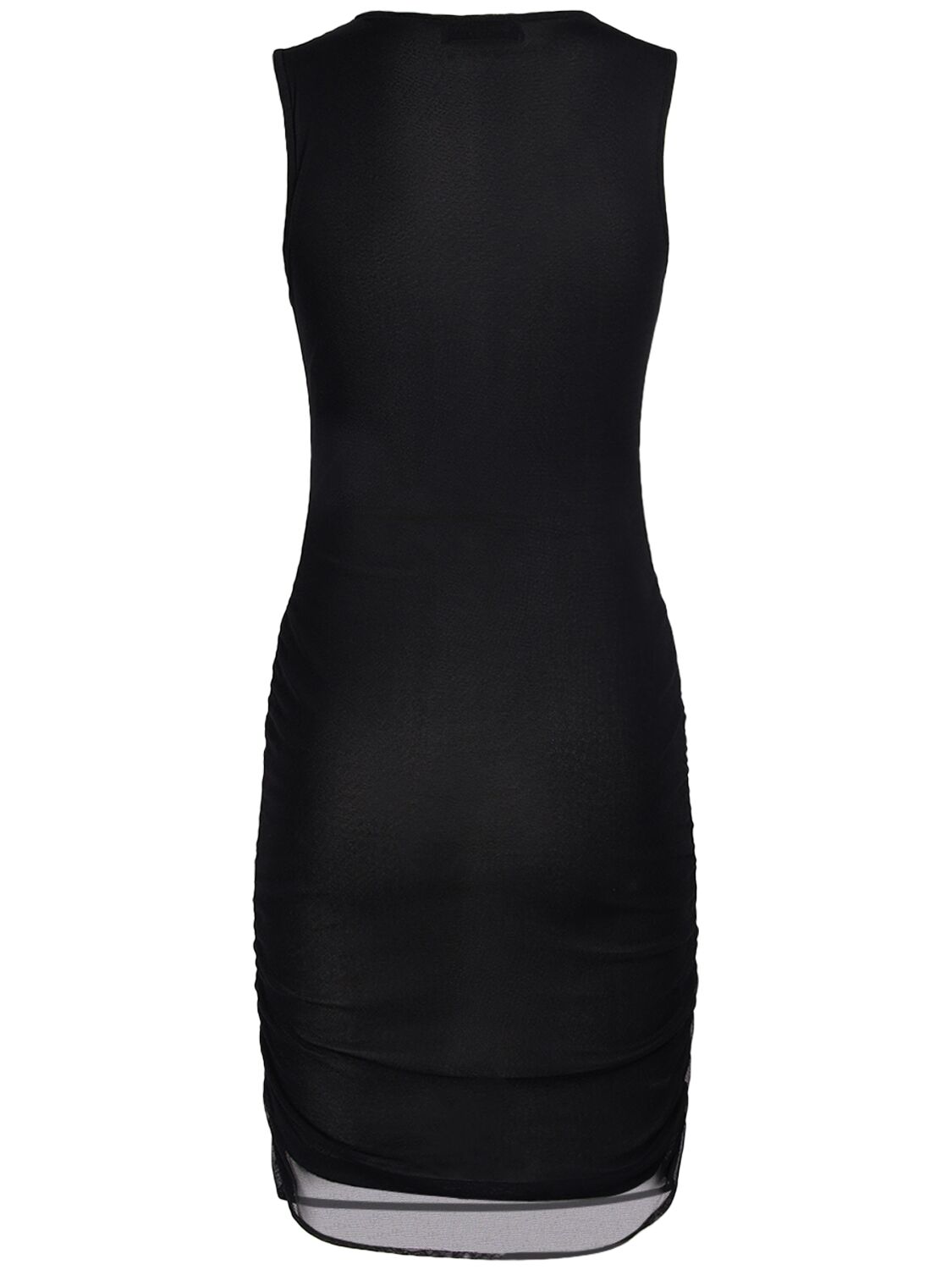 Shop Saint Laurent Nylon A-line Dress In Black