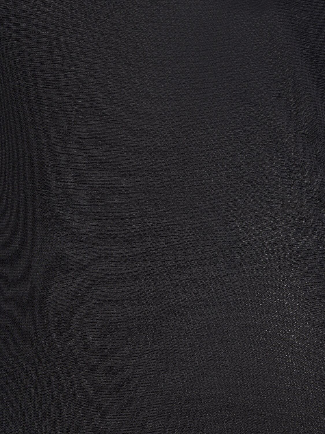Shop Saint Laurent Nylon A-line Dress In Black