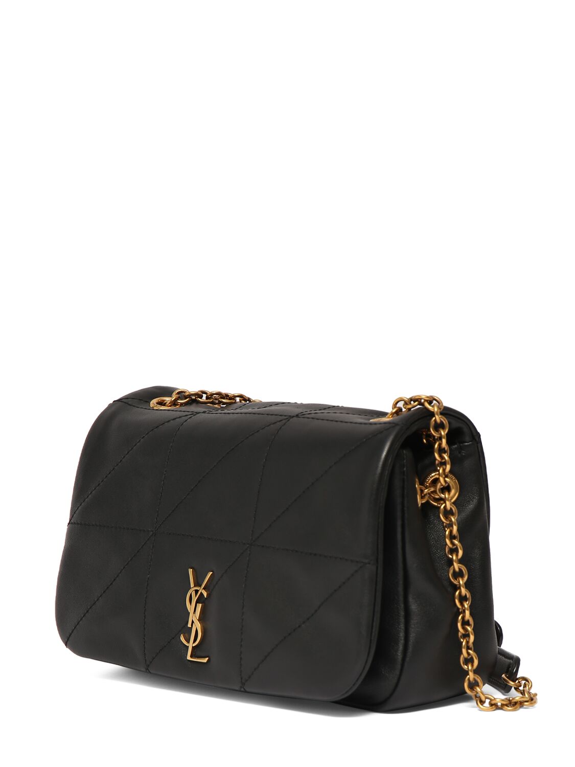 Shop Saint Laurent Mini Jamie 4.3 Leather Shoulder Bag In Black