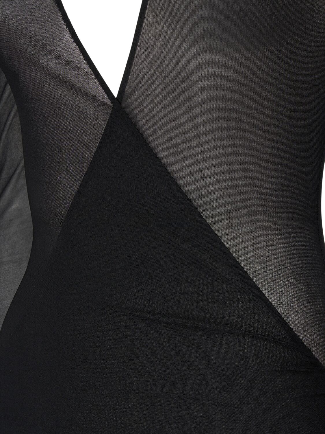 Shop Saint Laurent Viscose Midi Cutout Dress In Black