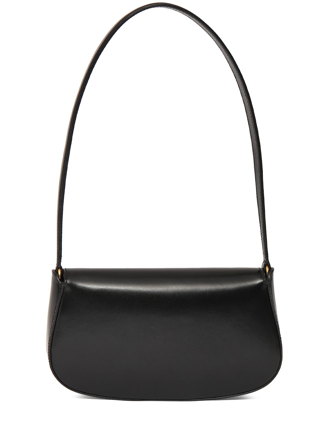 Shop Saint Laurent Mini Voltaire Leather Shoulder Bag In Black