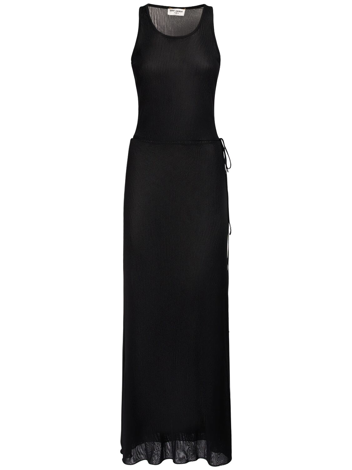 Saint Laurent Nylon Pareo Dress In Black