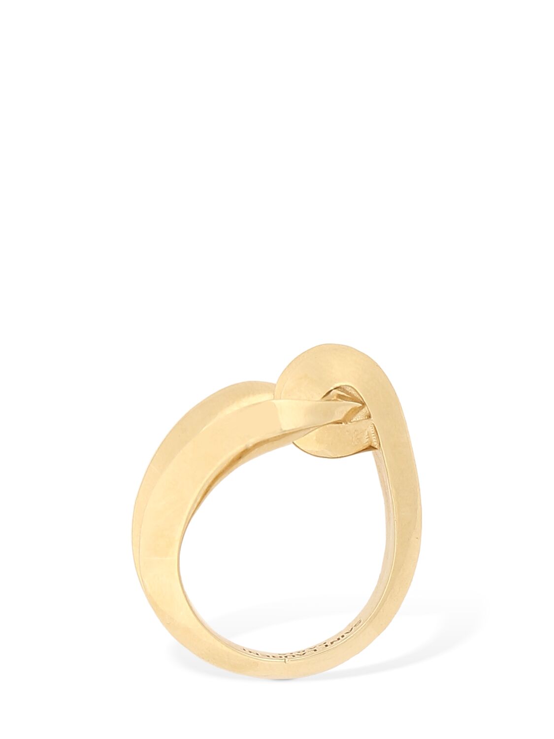 Saint Laurent Brass Loop Ring In Gold