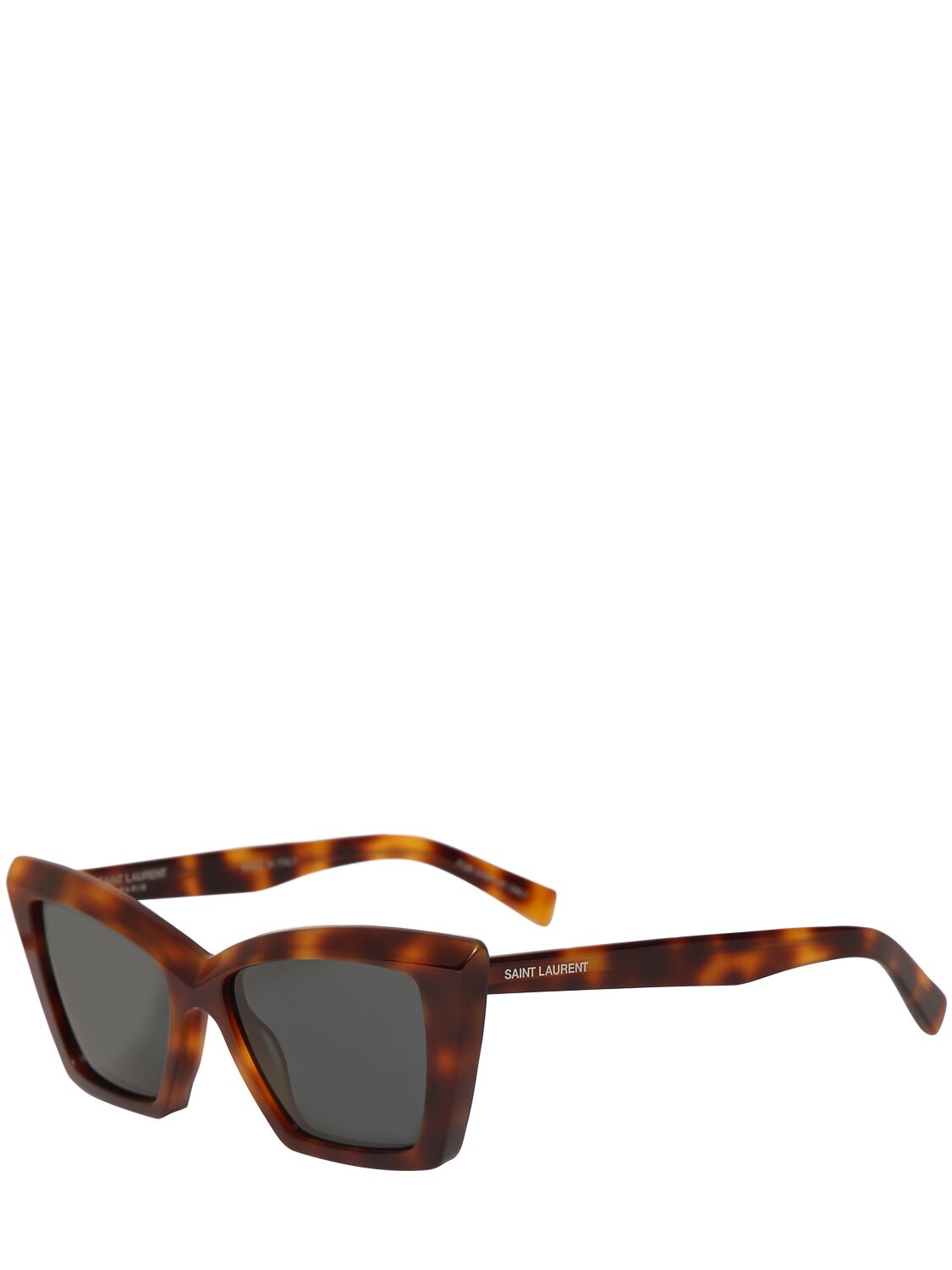 Shop Saint Laurent Sl 657 Acetate Cat-eye Sunglasses In Havana