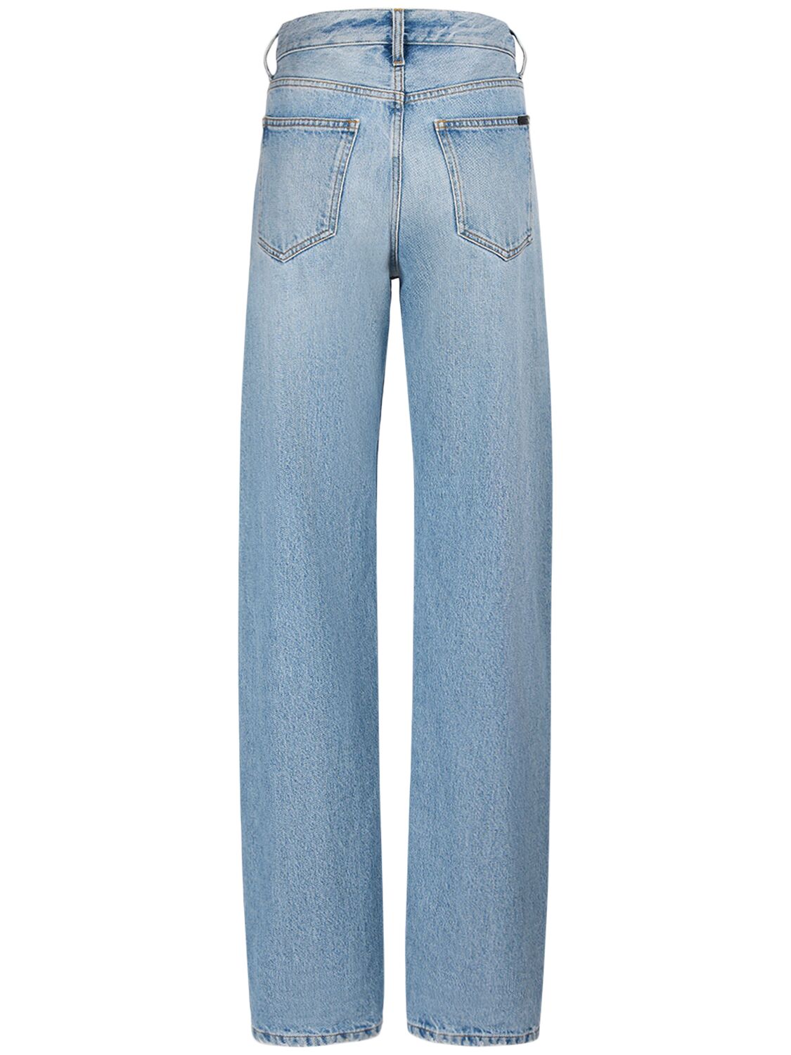 Shop Saint Laurent Denim Baggy Jeans In Blue Bay