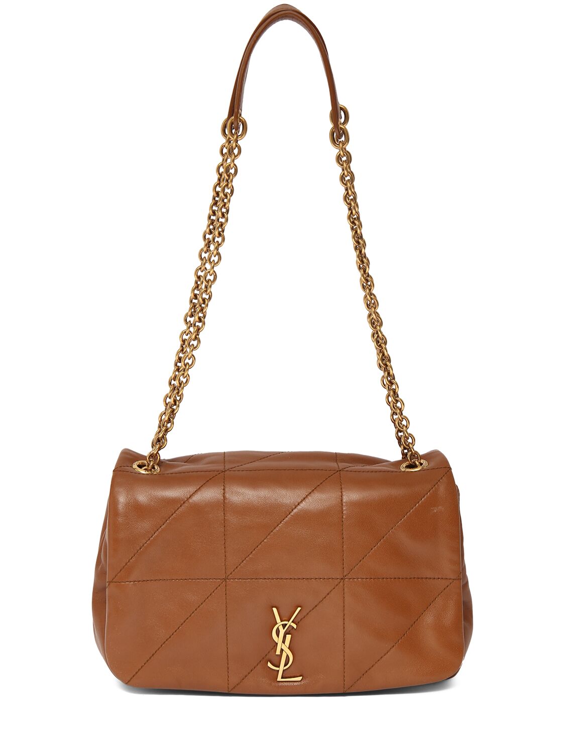 Shop Saint Laurent Small Jamie 4.3 Leather Shoulder Bag In Tan