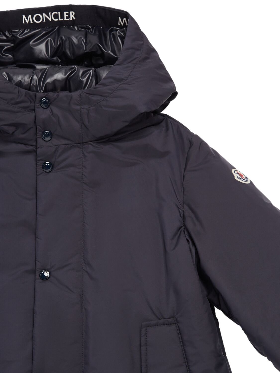 Shop Moncler Iruwa Nylon Rain Jacket In Blue