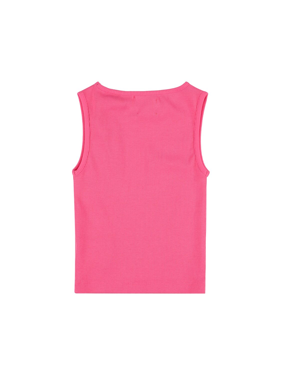 Shop Off-white Off Stamp Cotton Blend Ribbed Tank In 자홍색