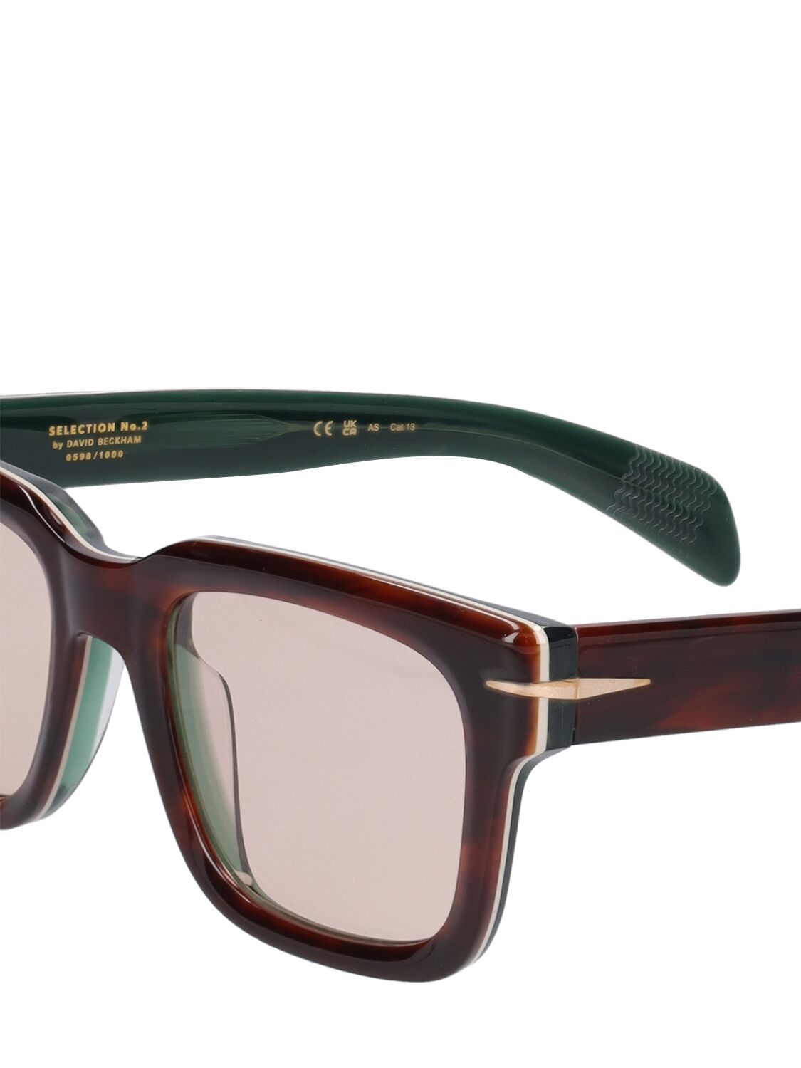 Shop Db Eyewear By David Beckham Db Geometric Acetate Sunglasses In Brown